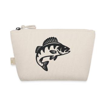 Barsch Raubfisch Silhouette - Bio-Täschchen - Natur - Vorne