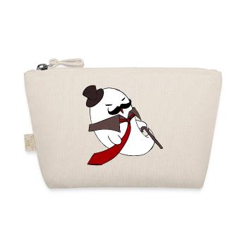 Gentleman Ghost Noir in roter Krawatte - Bio-Täschchen - Natur - Vorne