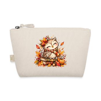 Kuschelige Herbst-Eule - Bio-Täschchen - Natur - Vorne