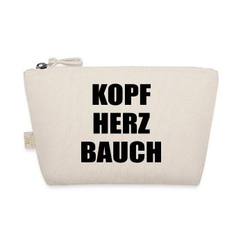 Entscheidungen Kopf Bauch Herz - Bio-Täschchen - Natur - Vorne