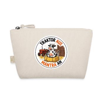 Traktor aus Mantra an Bauer Meditation T-Shirt - Bio-Täschchen - Natur - Vorne
