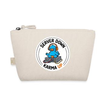 Server down Karma up IT Admin Gelassenheit T-Shirt - Bio-Täschchen - Natur - Vorne