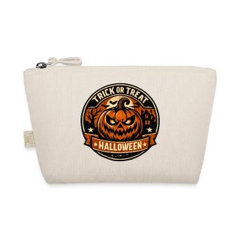 Halloween Kürbisbadge Trick or Treat - Bio-Täschchen - Natur - Vorne