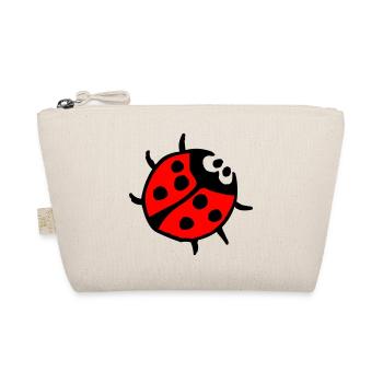 Vibrant Ladybug Spot Pattern - Organic Pouch - nature - Front