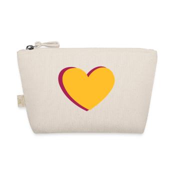 Colorful heart yellow heart - coeur jaune gift - Organic Pouch - nature - Front