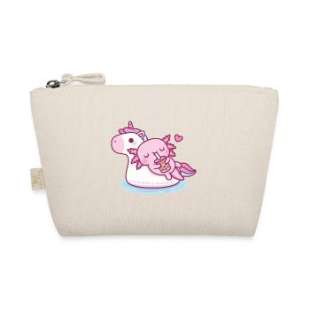 Süßer Axolotl Chilling auf Unicorn Pool Float Sommer - Bio-Täschchen - Natur - Vorne