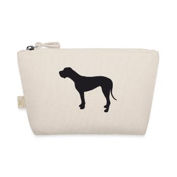Deutsche Dogge Silhouette - Bio-Täschchen - Natur - Vorne