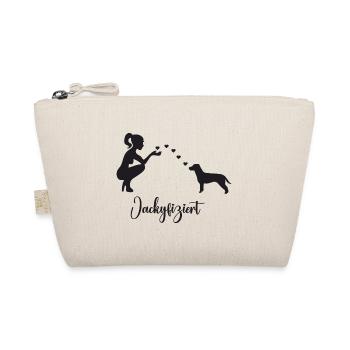 Jack Russell Terrier mit Frau - Bio-Täschchen - Natur - Vorne