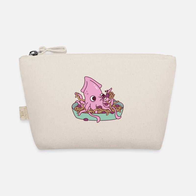 Cute Squid Squirting Squid Ink Pasta Funny Organic Pouch