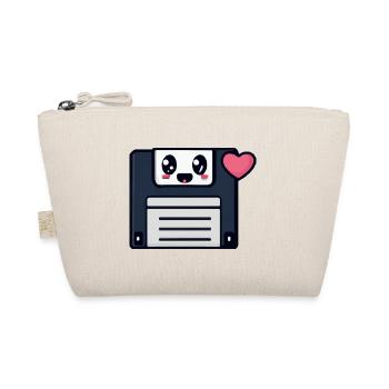 Cute Floppy Disk, kawaii! - Organic Pouch - nature - Front