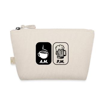 Bier Kaffee Liebhaber Bierpong Spruch Zitat - Bio-Täschchen - Natur - Vorne