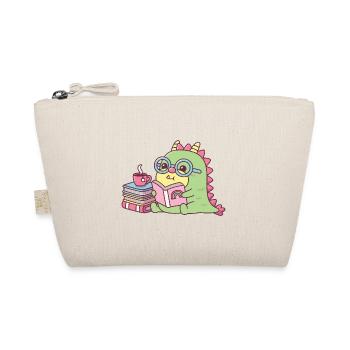 Cute Dragon Reading A Book - Organic Pouch - nature - Front