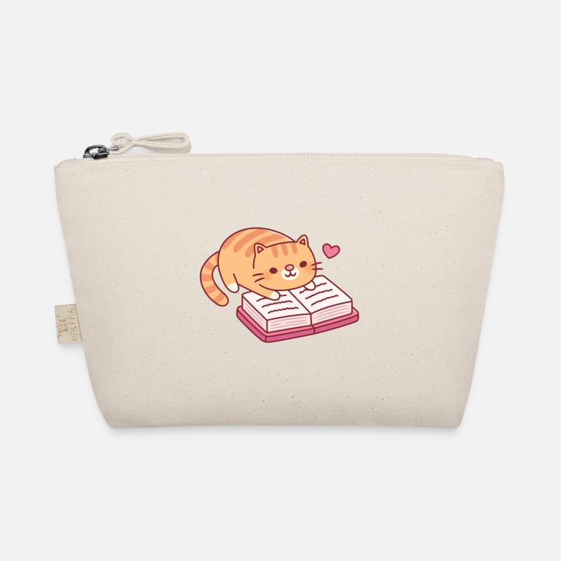 Chat tigré mignon lisant un livre Trousse biologique