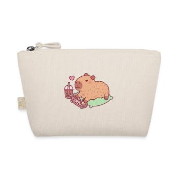 Süßes Capybara Chillen Mit Videospielen Und Boba - Bio-Täschchen - Natur - Vorne
