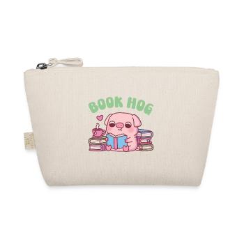 Cute Pig Loves To Read Book Hog Funny - Organic Pouch - nature - Front