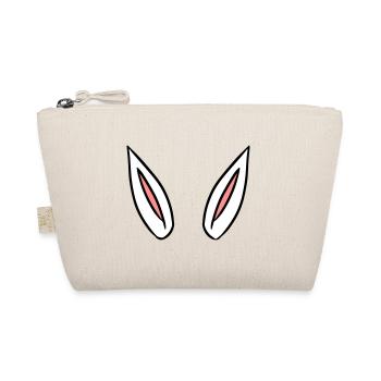 ears gift idea rabbit ears - Organic Pouch - nature - Front