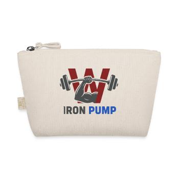 Iron Pump Krafttraining Emblem - Bio-Täschchen - Natur - Vorne