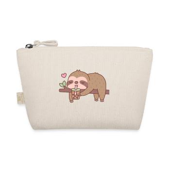 Mignon paresseux frissonnant boire du thé à bulles - Trousse biologique - nature - Devant
