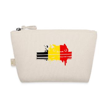 Motorcycle Motorsport Belgium Race Stripes - Organic Pouch - nature - Front