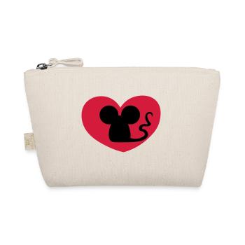 Mouse in love / Mouse in love / souris amoureuse - Organic Pouch - nature - Front