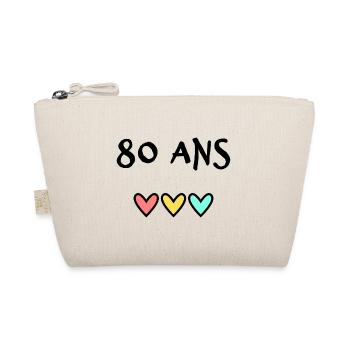 80 ANS. 80e ANNIVERSAIRE. ANNIVERSAIRE 80 ANS. 80 - Trousse biologique - nature - Devant
