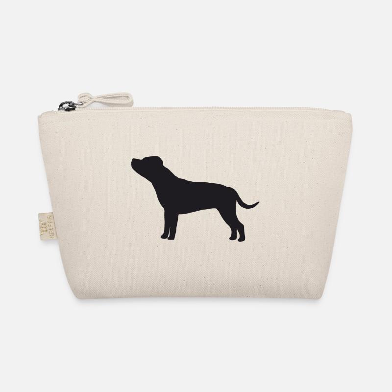 Staffordshire Bullterrier Silhouette - Bio-Täschchen - Natur