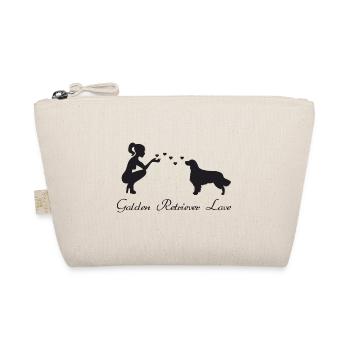 Golden Retriever mit Frau - Bio-Täschchen - Natur - Vorne