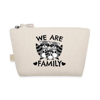 Raccoon family We are family - Idée cadeau Racoon - Trousse biologique - nature - Devant