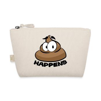SHIT HAPPENS POOP - Bio-Täschchen - Natur - Vorne