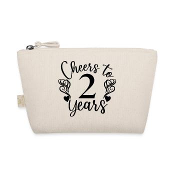 Cheers To 2 Years 2nd Birthday Anniversary - Organic Pouch - nature - Front
