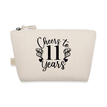 Cheers To 11 Years 11th Birthday Anniversary - Organic Pouch - nature - Front