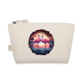 Flamant rose, Couple, Coucher de soleil, Plage - Trousse biologique - nature - Devant