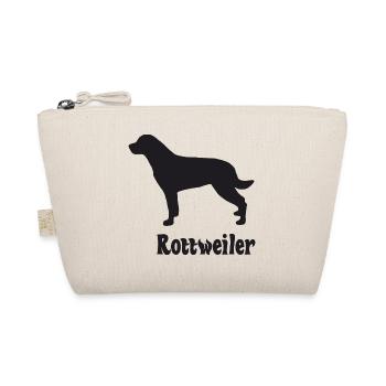 Rottweiler Silhouette - Bio-Täschchen - Natur - Vorne