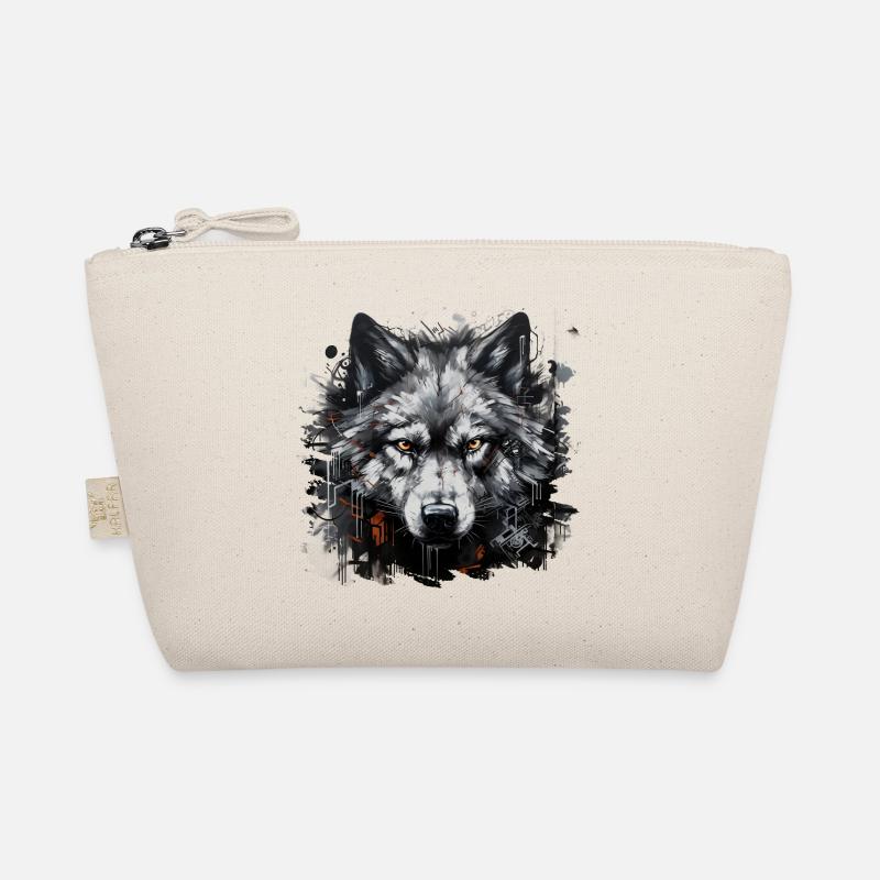 Loup solitaire. Chasseur urbain dans le style graffiti. Trousse biologique