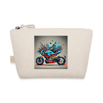 buntes Motorrad - Bio-Täschchen - Natur - Vorne