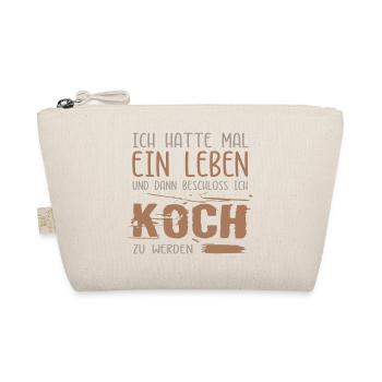 Leben einer Koch / Kochgeselle. Lustiger Spruch. - Bio-Täschchen - Natur - Vorne
