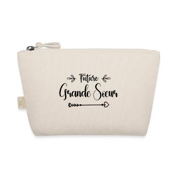 zukunft große schwester geschenk geburt große schwester - Bio-Täschchen - Natur - Vorne