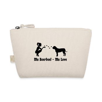 Boerboel mit Frau - Bio-Täschchen - Natur - Vorne