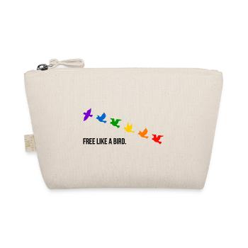 Free like a bird, in rainbow colors - Organic Pouch - nature - Front