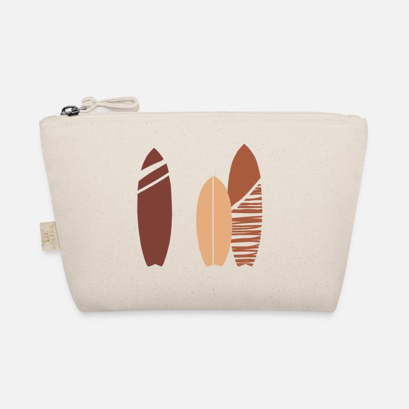 Retro Surfbrett Illustration | Boho Surf Boards Bio-Täschchen