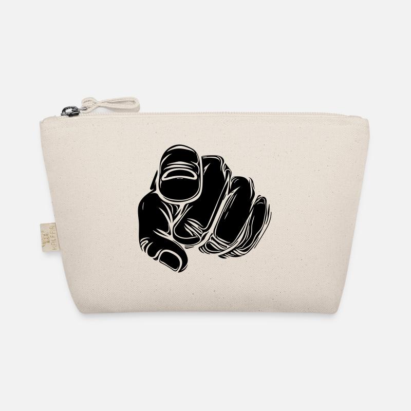 Index finger with Vector hand Organic Pouch
