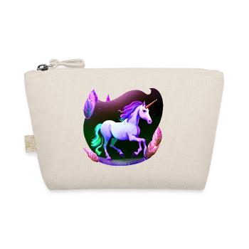 Einhorn Kunst Einhörner Geschenkidee - Bio-Täschchen - Natur - Vorne