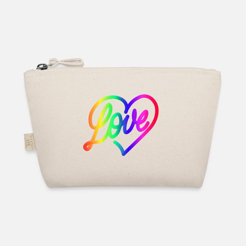 Love LOVE love Herz Regenbogen Bio-Täschchen