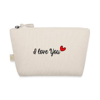 I LOVE YOU. I LOVE YOU. JUST MARRIED - Organic Pouch - nature - Front