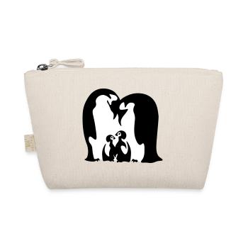 Penguin Family - Famille de pingouins - Pinguine - Bio-Täschchen - Natur - Vorne