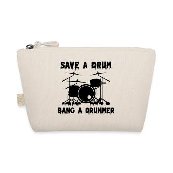 Save a Drum Bang a Drummer - Organic Pouch - nature - Front