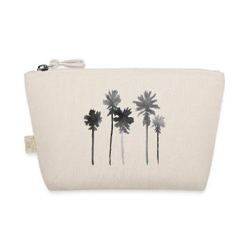 Palmen schwarz weiß minimalistisch Aquarell - Bio-Täschchen - Natur - Vorne