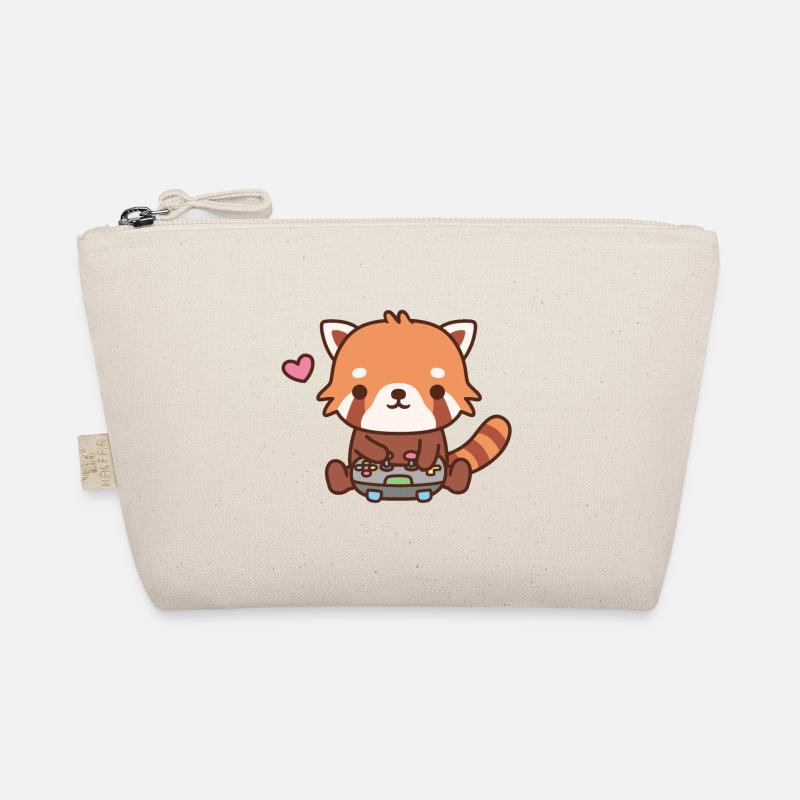 Süßer Red Panda Gamer spielt Videospiele - Bio-Täschchen - Natur