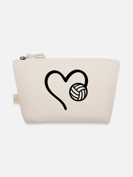 Volleyball Herz - Bio-TĂ€schchen - Natur