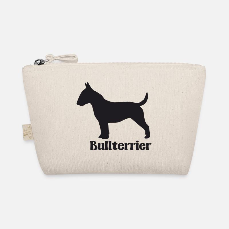 Bullterrier Silhouette - Bio-Täschchen - Natur